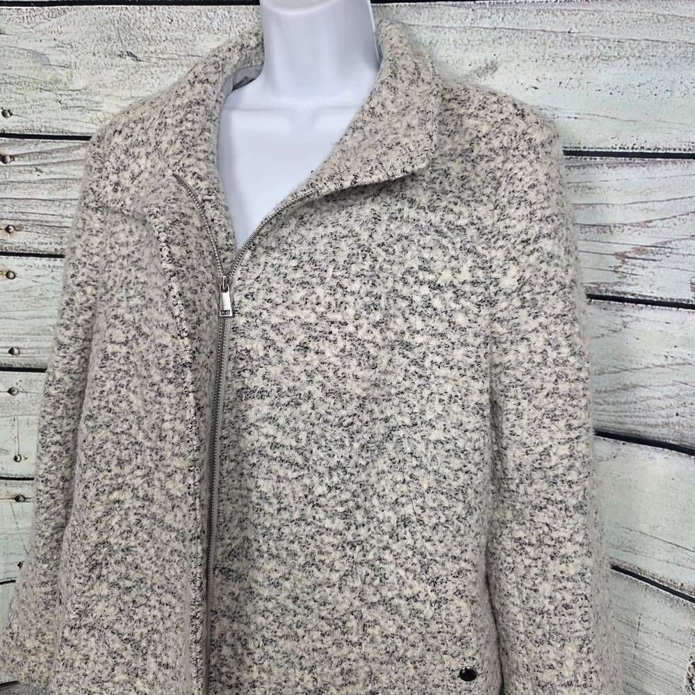 LOFT Cream Speckled Boucle Pea Coat - Picture 5 of 12